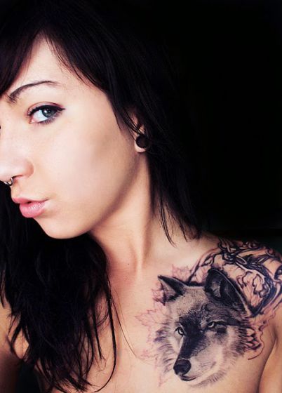 Tatouages Loup Femme (2)