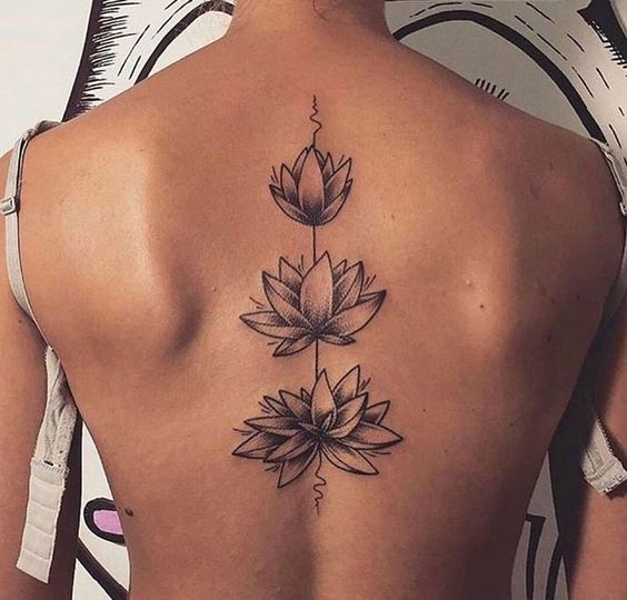 floreciendo loto espalda