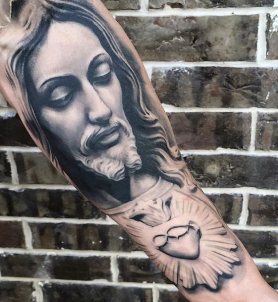 jesus tattoo realista