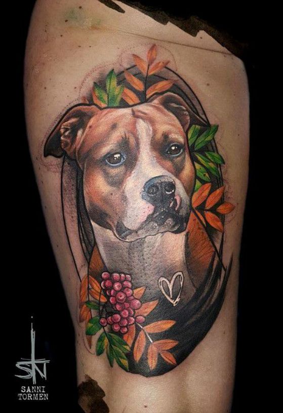 tattoo de perro en 3d