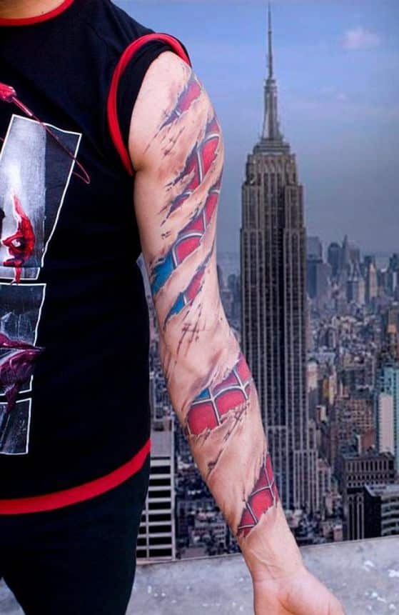 tatuaje de spiderman 3d