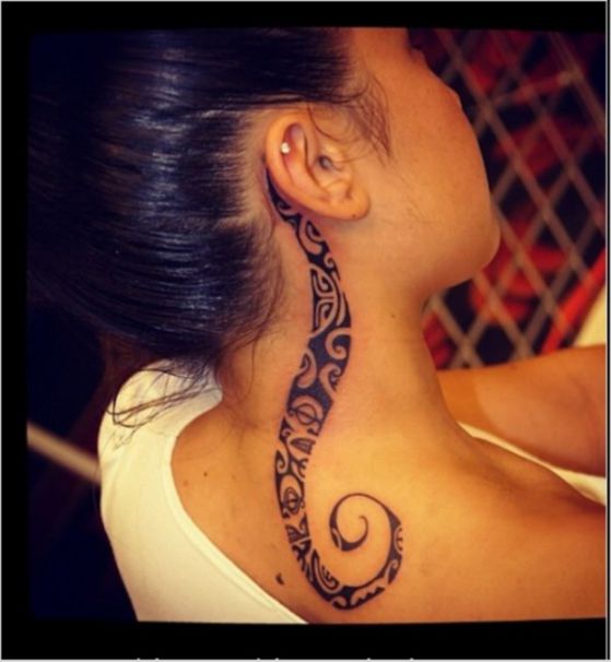female polynesian tattoo