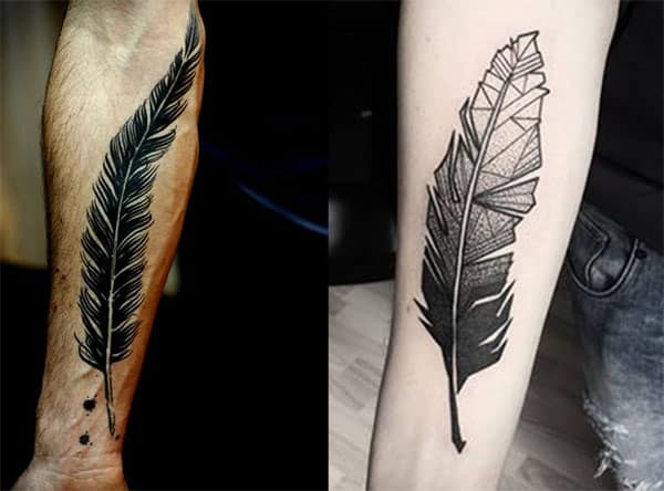 Calma hierba Extracción 100 ideas para Tatuajes de Plumas con Diferentes Estilos