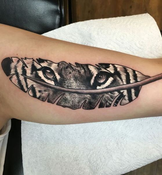 plumas con ojos tatuajes