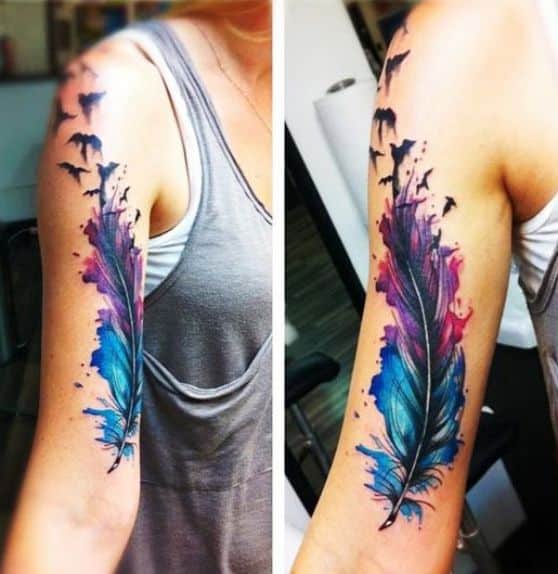 tattoo feather plumas