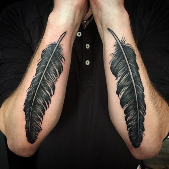 tatuajes de plumas para hombres