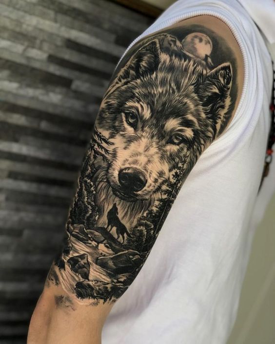 Tatuajes De Luna Y Lobo (11)