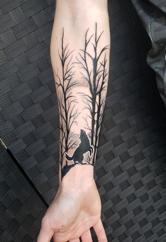 Tatuajes De Luna Y Lobo (12)