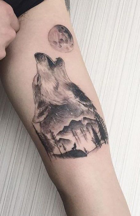 Tatuajes De Luna Y Lobo (19)