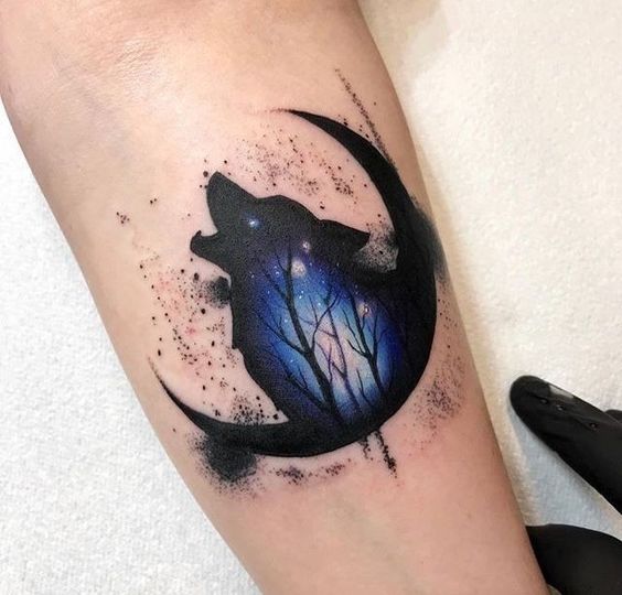 Tatuajes De Luna Y Lobo (2)