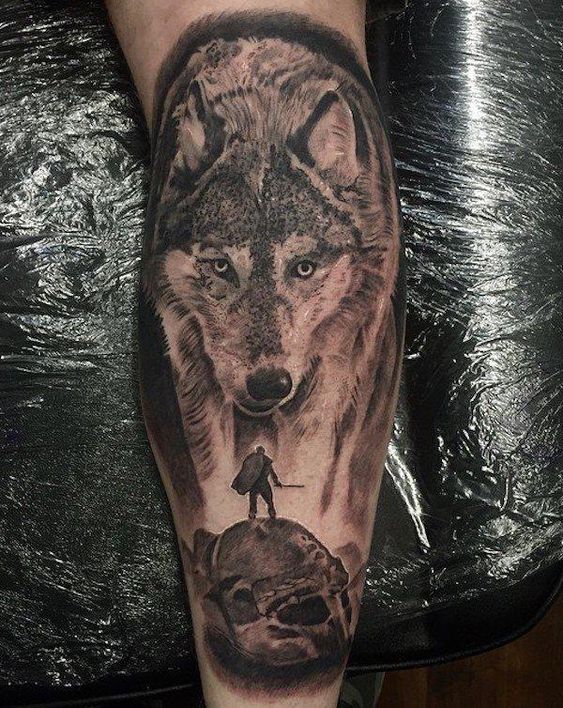 Tatuajes De Luna Y Lobo (4)