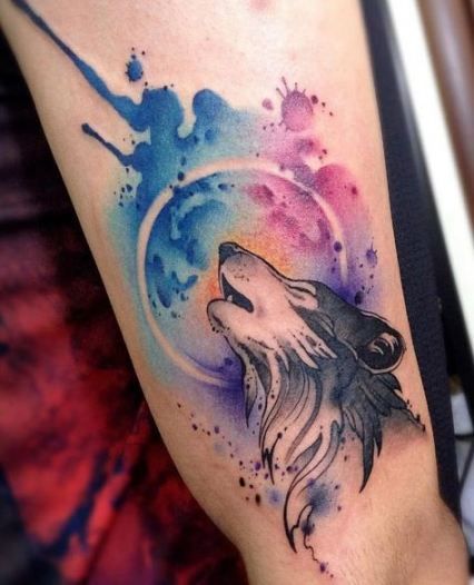 Tatuajes De Lobos a color