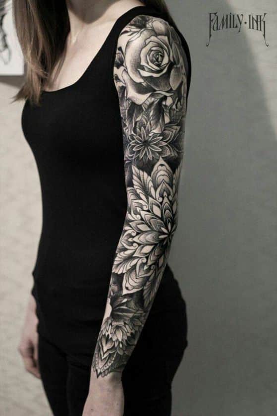 flores para chicas y tatuar