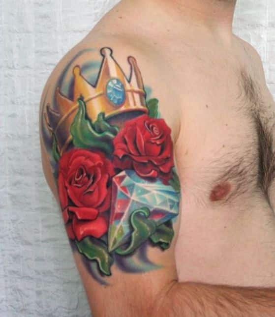 flores y coronas tatuajes