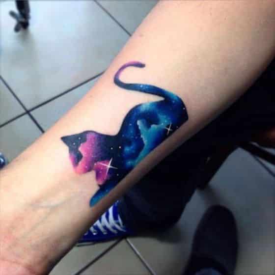 gato y uiverso tattoo