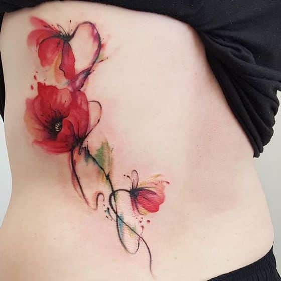 rosas de colores para tatuaje