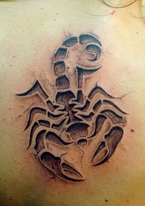 tatuaje tipo impreso escorpion