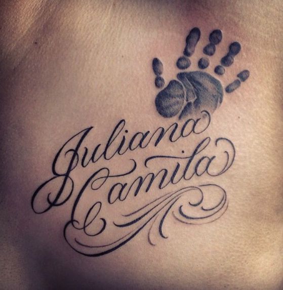 tatuarse el nombre de bebes