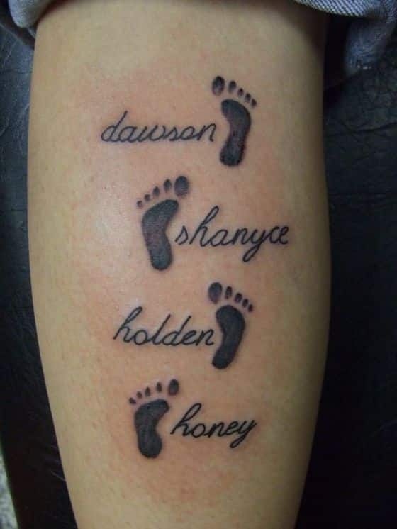 tatuarse el nombre de lo hijos