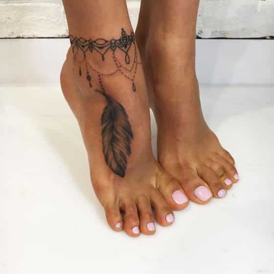 tobillera cadenas tatuaje