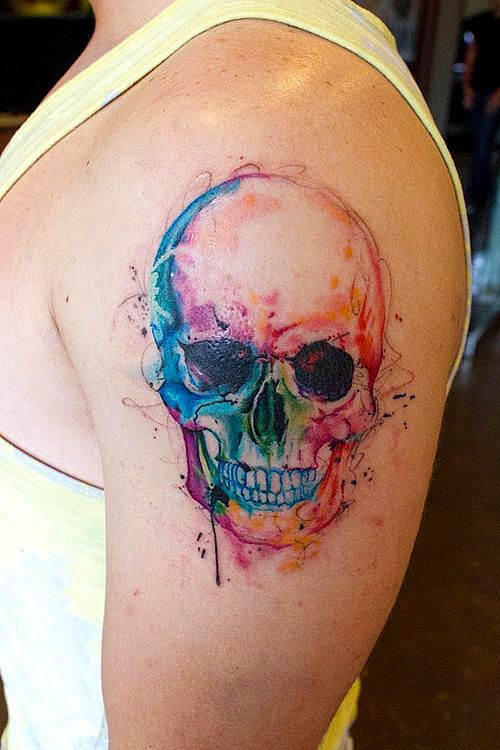 a color tatuaje calavera