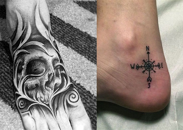 calavera en el pie tatoo2