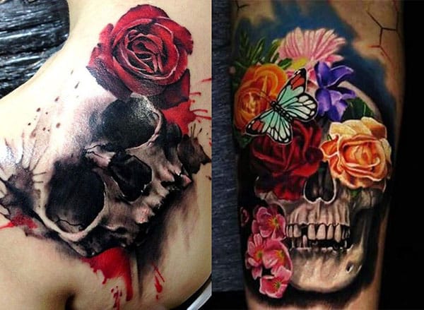 calavera y rosas2