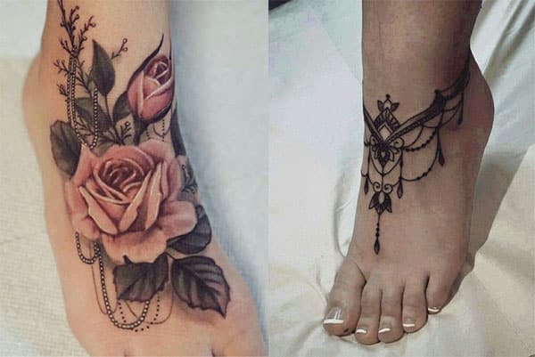 rosas tatuajes en pie2