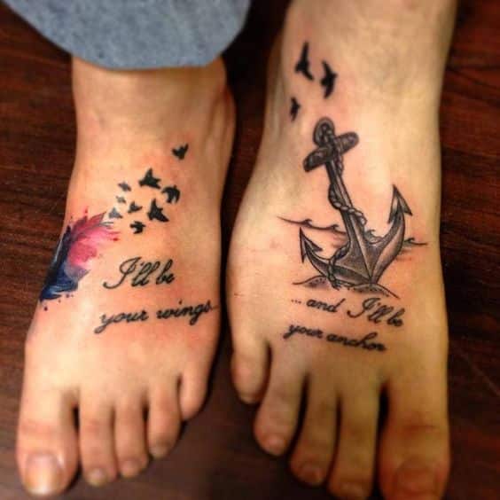 tatuajes con frases en el pie