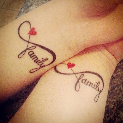 familia tatuarse infinito