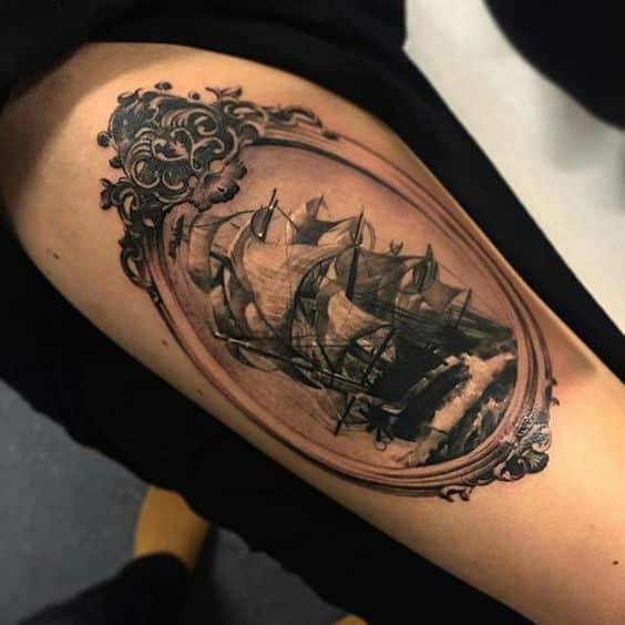 tatuajes de barcos para mujeres