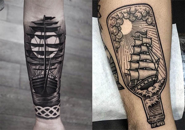 40 Tatuajes de barcos con diferentes diseños y sus significados