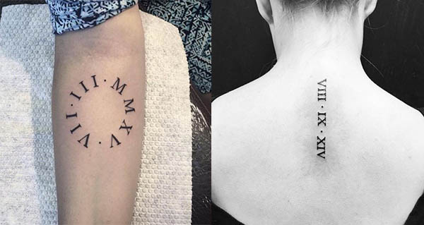 tatuajes de numeros romanos