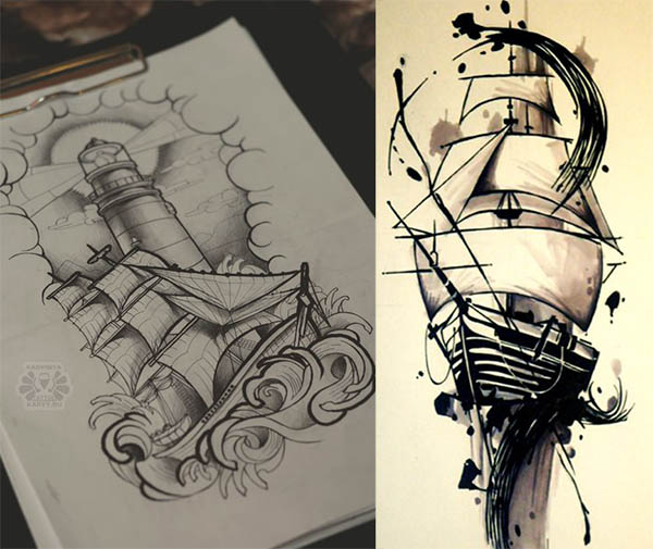 40 Tatuajes de barcos con diferentes diseños y sus significados