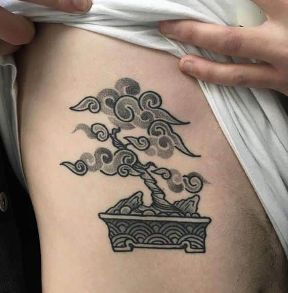 diseño tatuaje bonsai