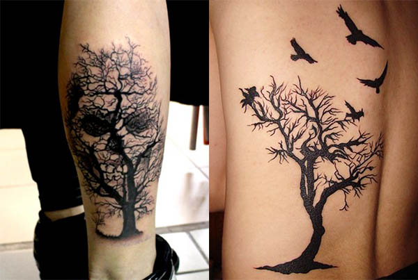 tatuaje arbol muerto