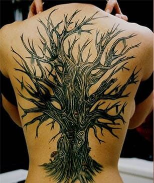 tatuajes de arboles secos