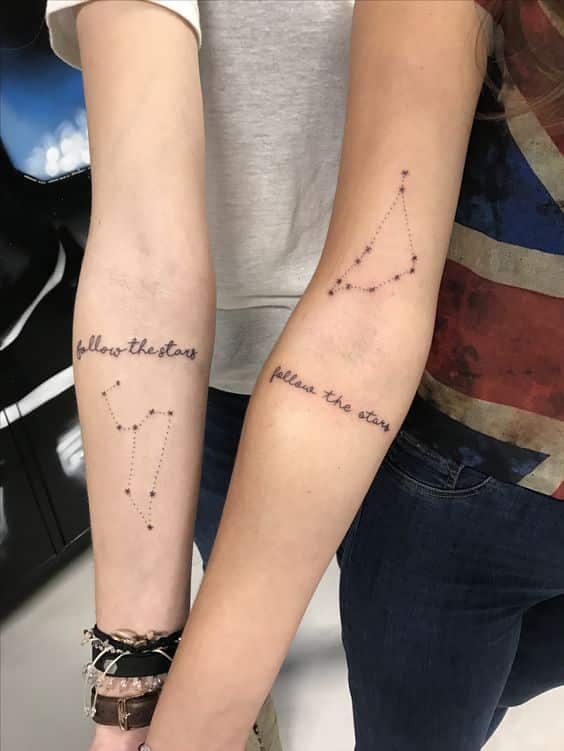 tatuajes de constelaciones para parejas