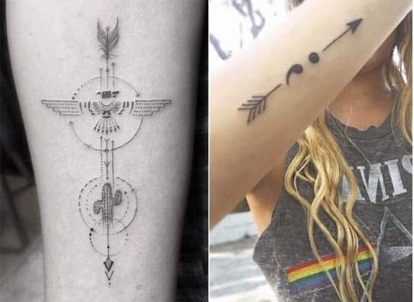 tatuajes de flechas en el brazo