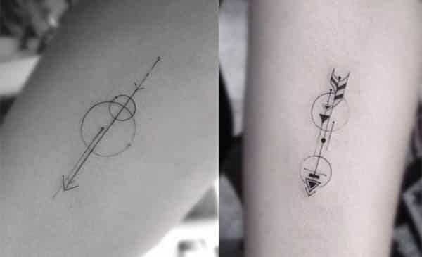 tatuajes de flechas geometricas