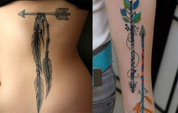 tatuajes de flechas indias