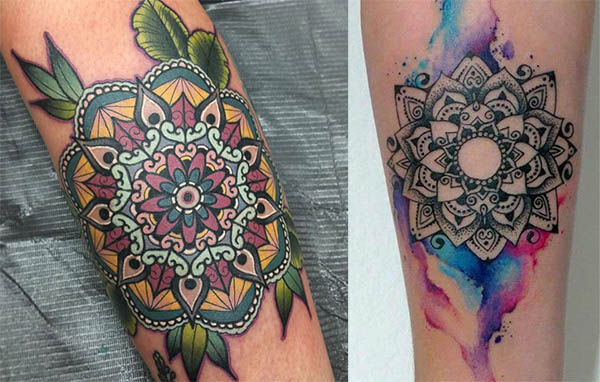 tatuajes de mandala a color