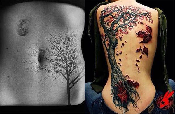 tatuajes de ramas y arboles