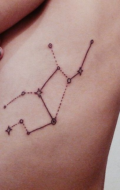 virgo constelacion tatuada