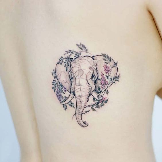 Elefantes En La Espalda Tatuaje