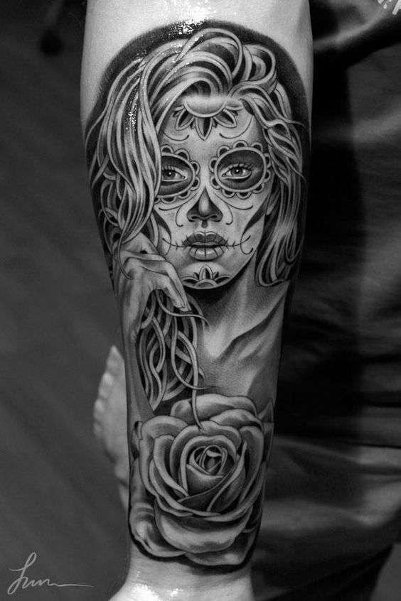 tatuajes de catrinas mujeres