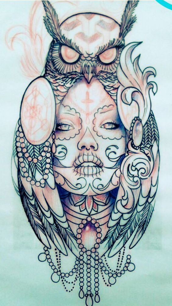 tatuajes de catrinas diseño
