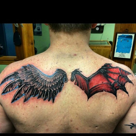 Tatuajes de demonio alas