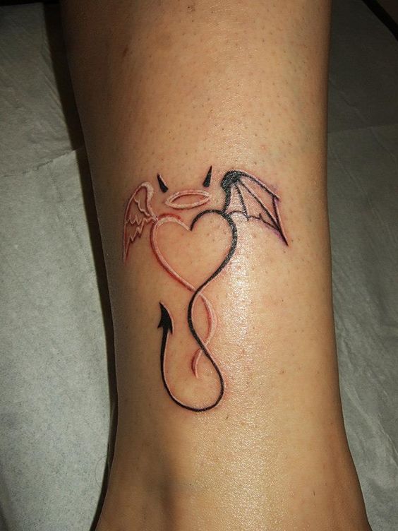 Tatuajes de demonio corazon