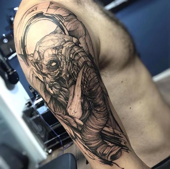 tatuajes de elefantes para hombres